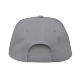 Motor Girl Embroidered Flat Bill Cap — Women's Biker Snapback Hat