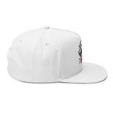 Motor Girl Embroidered Flat Bill Cap — Women's Biker Snapback Hat