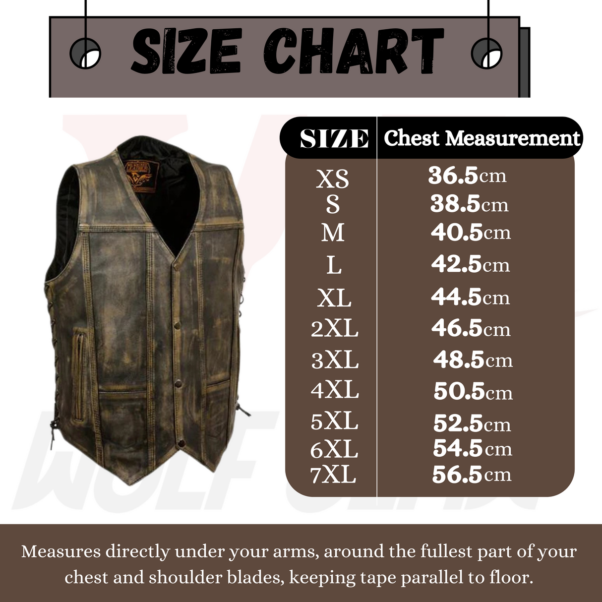 Men's Roulette Distressed Brown 7 Pocket Motorcycle Leather Vest