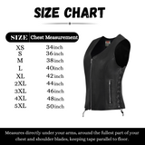 WCWV55841SPT Black Women's Side Lace Front Zipper leather motorcycle Vest