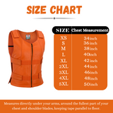 WCWV54941Orange Women Orange Bullet Proof Leather Vest