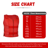 Ladies Red bulletproof style leather vest - Police vest