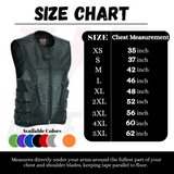 Men's Motorcycle Swat Team Style Leather Vest
