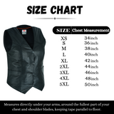 Women's black soft biker motorcycle concealed carry Leather Vest