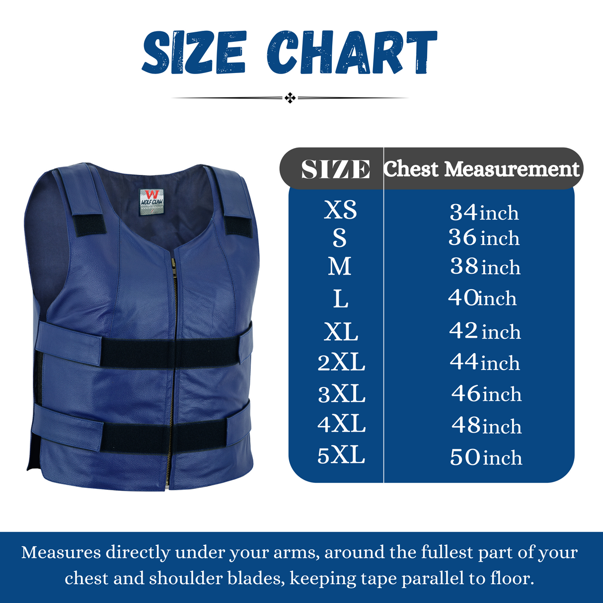 Navy Blue bulletproof Style Motorcycle Club Leather Women's Vest