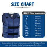 Navy Blue bulletproof Style Motorcycle Club Leather Women's Vest