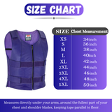 Passionate Purple Women Bullet Proof style Leather Motorcycle Vest-bikers Club