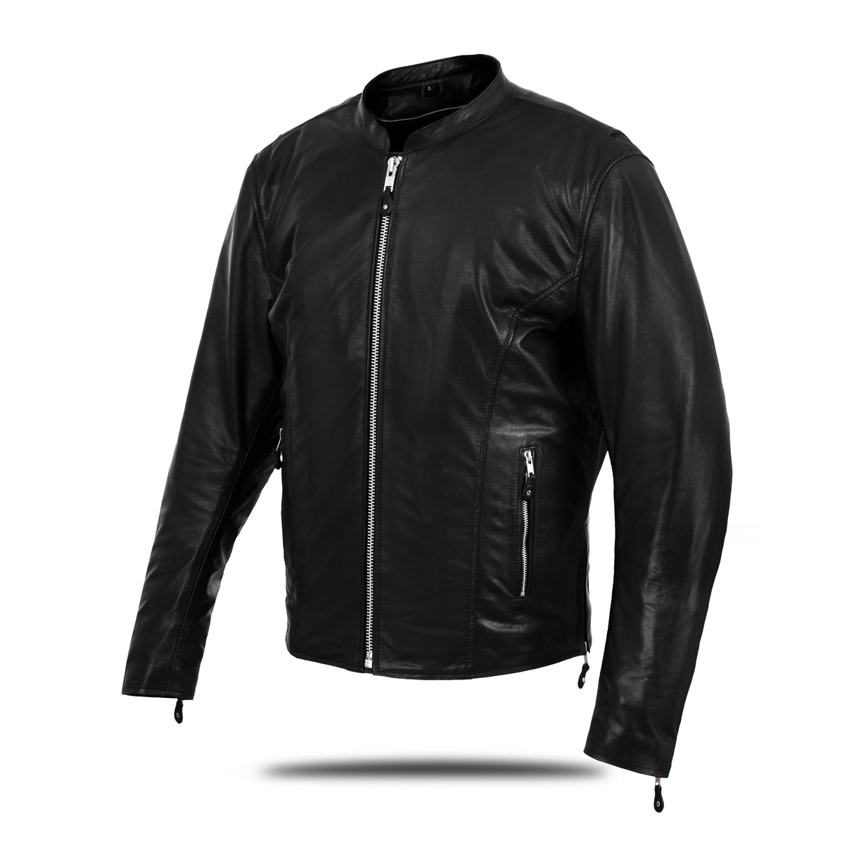 Men's Motorcycle Cafe Style Leather Jacket