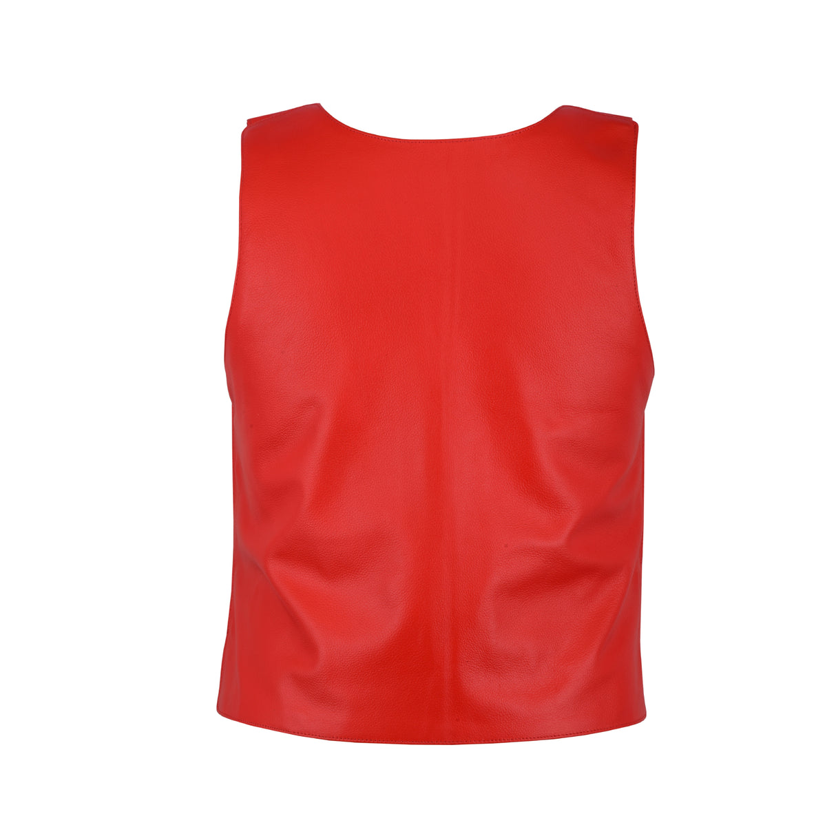 Ladies Red bulletproof style leather vest - Police vest
