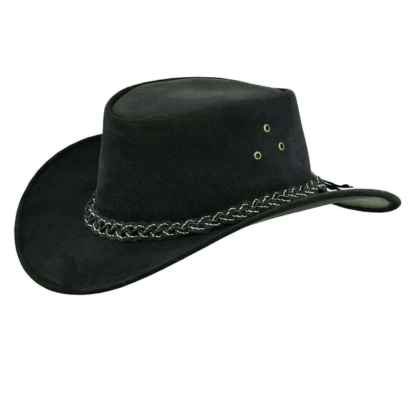 Classic Australian Bush Style Genuine Leather Hat for Men & Women