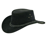 Classic Australian Bush Style Genuine Leather Hat for Men & Women