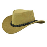 Classic Australian Bush Style Genuine Leather Hat for Men & Women