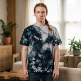 Tie-Dye Spiral Tee — Embroidered "Vibes & Love" Oversized T-Shirt