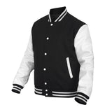 Leather Varsity Jacket Letterman Jacket Baseball Jacket Banded Collar