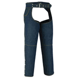 Blue Denim Lightweight Motorcycle Style Riding Chap
