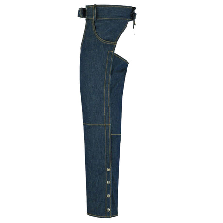 Blue Denim Lightweight Motorcycle Style Riding Chap