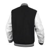 Leather Varsity Jacket Letterman Jacket Baseball Jacket Banded Collar