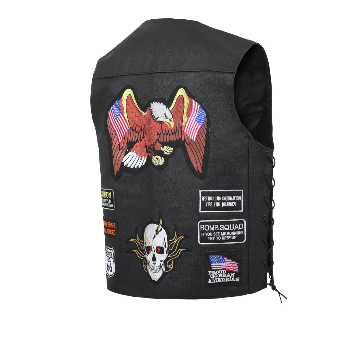 Men's Side Lace Vest Pre-Patched Vest – 23 Total Patches