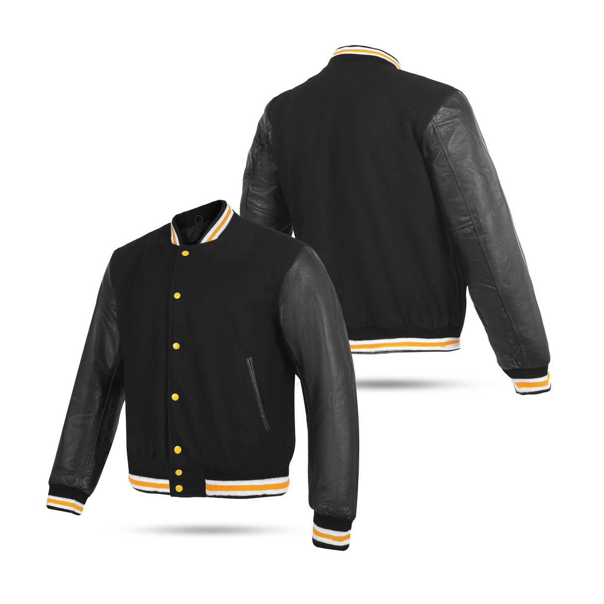 Varsity Jacket Letterman Style Baseball Banded Collar