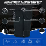 Men's Motorcycle Canvas Vest with Concealed Carry Pockets – Highland V2 - Men Leather Vests - Side & Angle View