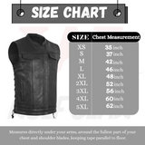 Men's Anarchy Motorcycle Club Concealed Carry Side Lace Leather Vest