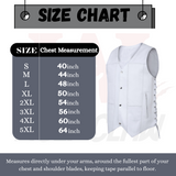 Men's Genuine White Leather 7 Pockets Motorcycle Biker Vest ANARCHY White SOA