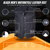 Men's Side Lace Eagle& Flag Pre-Patched Motorcycle Vest