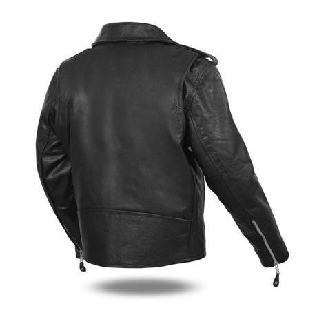 Traditional Motorcycle Kids Leather Jacket Boys/Girls Classic Biker Jacket