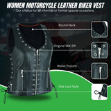 WCWV28641 Eyelet Women's Eyelet Leather Vest - Longer Length