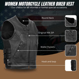 Women's Black SWAT Team & Bulletproof Style Leather Vest