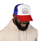 Trucker Hat – Two Wheels One Soul Motorcycle Foam Cap Printify