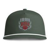 Embroidered "Iron Rose" Rope Cap — Vintage Floral Trucker Hat