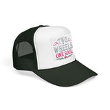 Trucker Hat – Two Wheels One Soul Motorcycle Foam Cap Printify