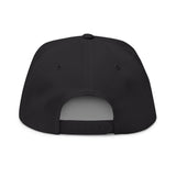 Motor Girl Embroidered Flat Bill Cap — Women's Biker Snapback Hat