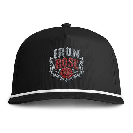 Embroidered "Iron Rose" Rope Cap — Vintage Floral Trucker Hat