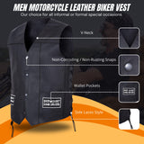 Men's Side Lace Eagle& Flag Pre-Patched Motorcycle Vest
