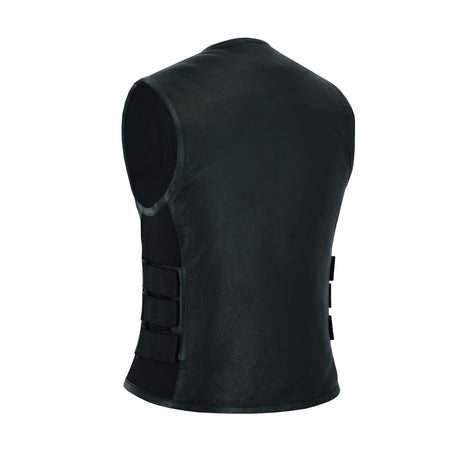 Women's Black SWAT Team & Bulletproof Style Leather Vest