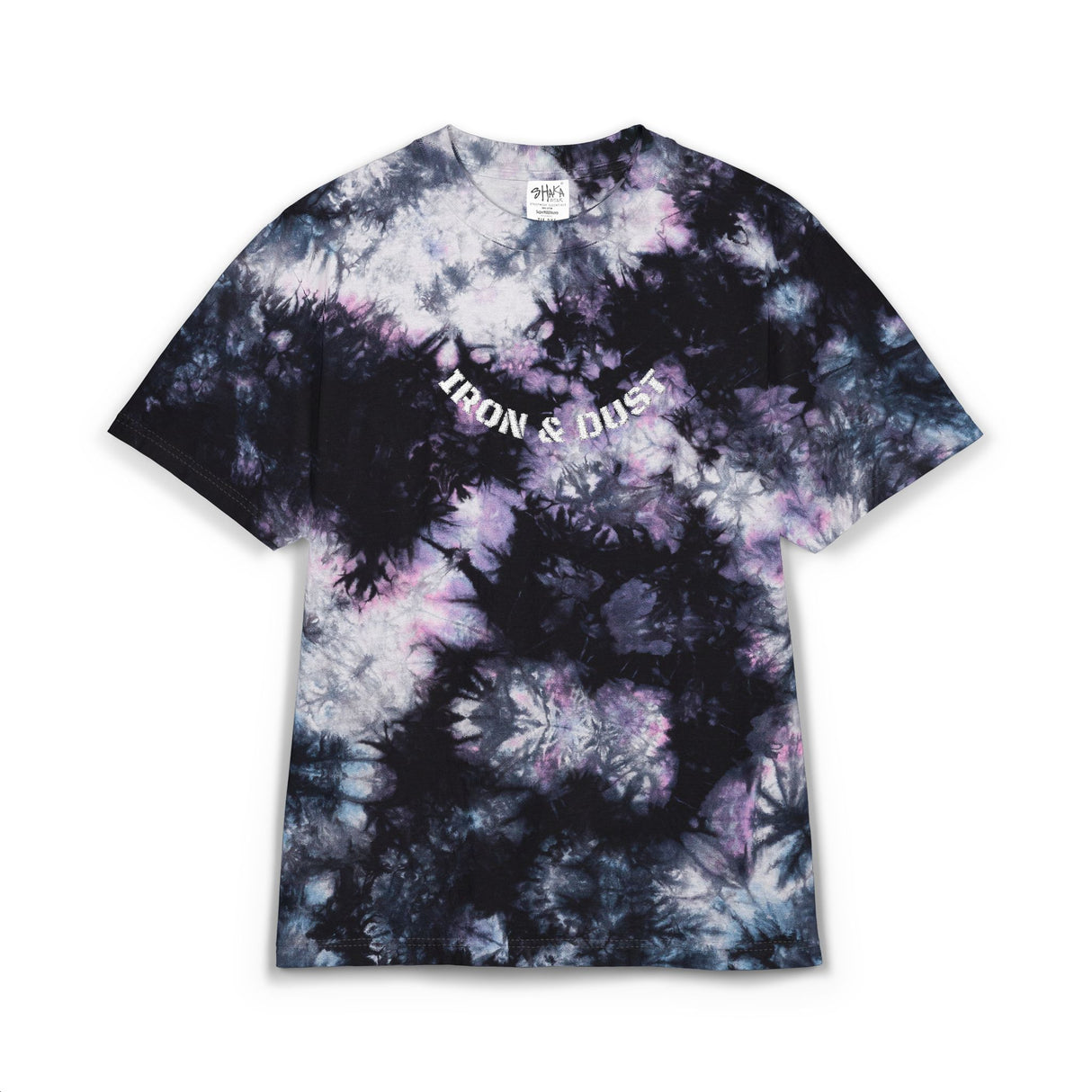 Tie-Dye Spiral Tee — Embroidered "Vibes & Love" Oversized T-Shirt