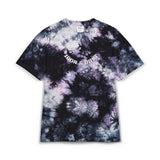 Tie-Dye Spiral Tee — Embroidered "Vibes & Love" Oversized T-Shirt