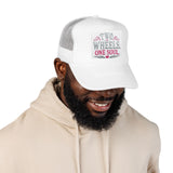 Trucker Hat – Two Wheels One Soul Motorcycle Foam Cap Printify