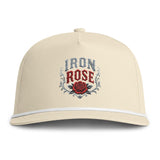 Embroidered "Iron Rose" Rope Cap — Vintage Floral Trucker Hat