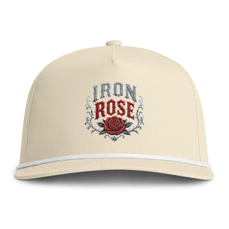 Embroidered "Iron Rose" Rope Cap — Vintage Floral Trucker Hat