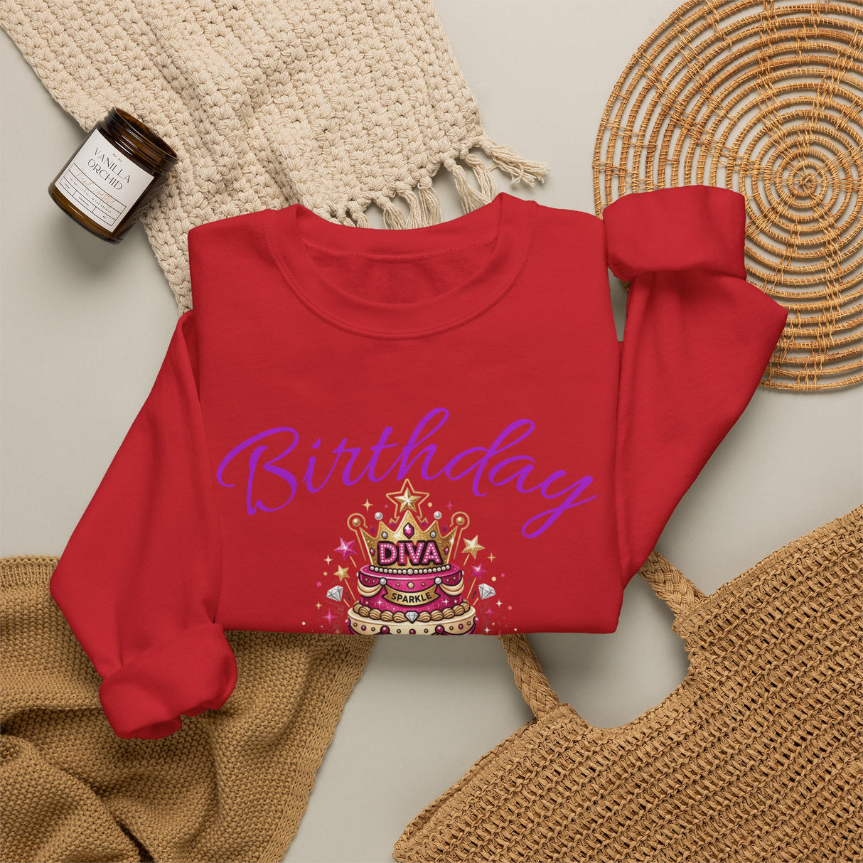 Birthday Cake Diva Sweatshirt Printify