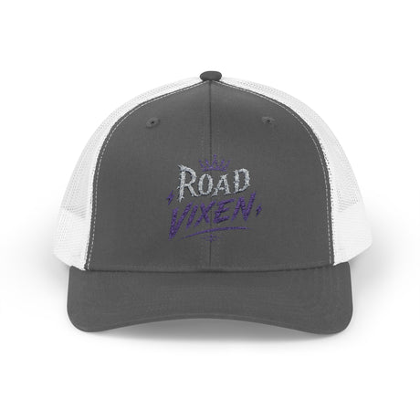 Road Vixen Trucker Cap — Retro Crown Snapback Mesh Hat