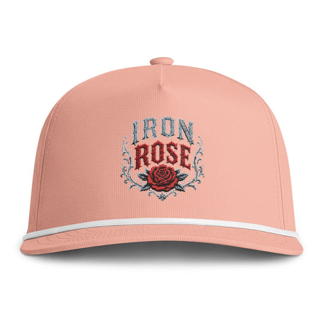 Embroidered "Iron Rose" Rope Cap — Vintage Floral Trucker Hat