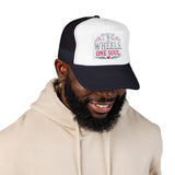 Trucker Hat – Two Wheels One Soul Motorcycle Foam Cap Printify