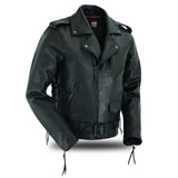 Authentic Highway Patrol Leather Jacket Black Hardware Kidney Back