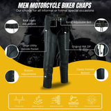 Renegade thermal lined motorcycle leather chaps
