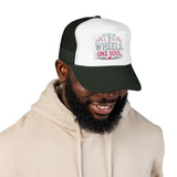 Trucker Hat – Two Wheels One Soul Motorcycle Foam Cap Printify