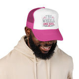 Trucker Hat – Two Wheels One Soul Motorcycle Foam Cap Printify
